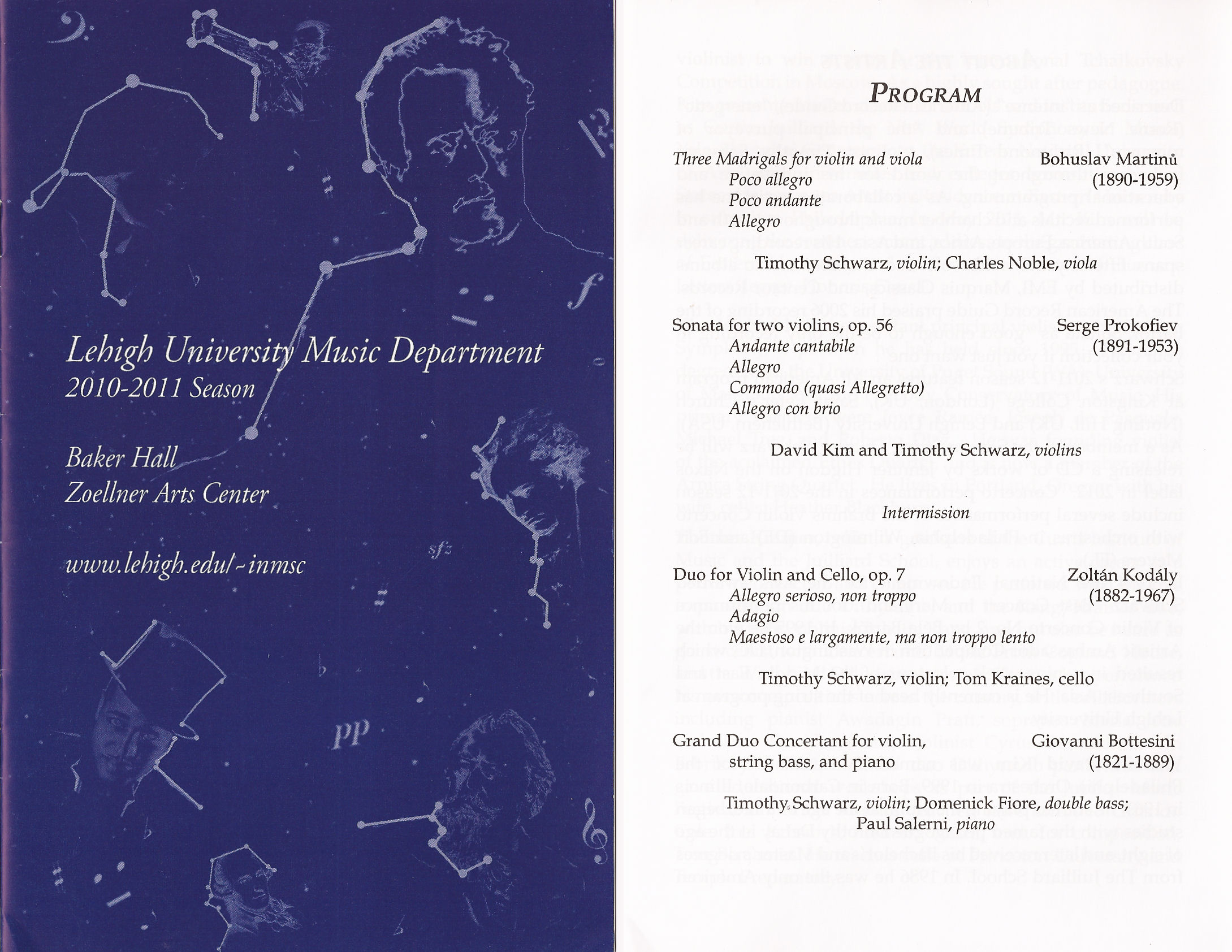 sample violin recital program samples